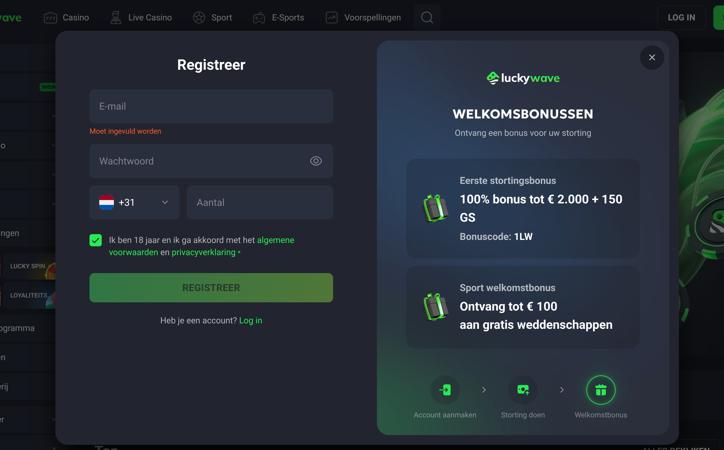 Registrierung und Verifizierung